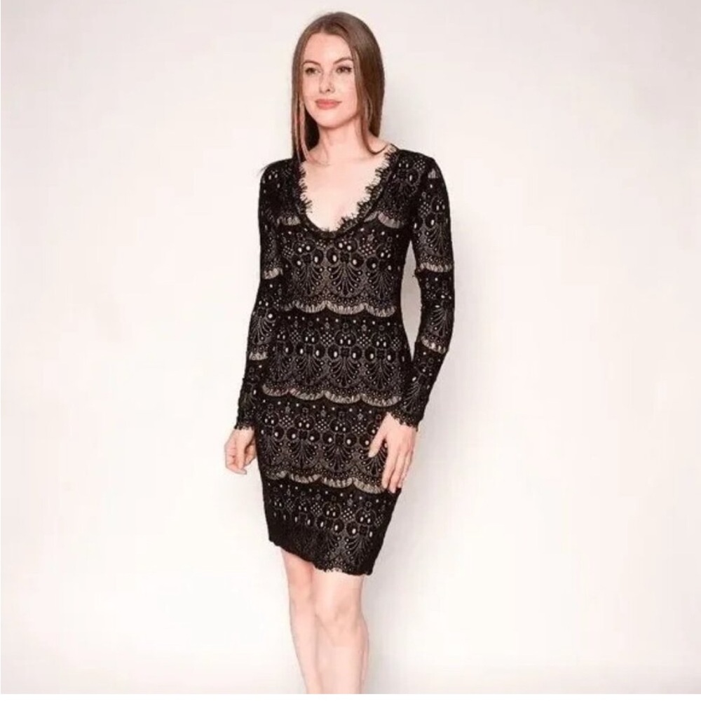 Amanda Uprichard Mari Lace Dress | Black | Large